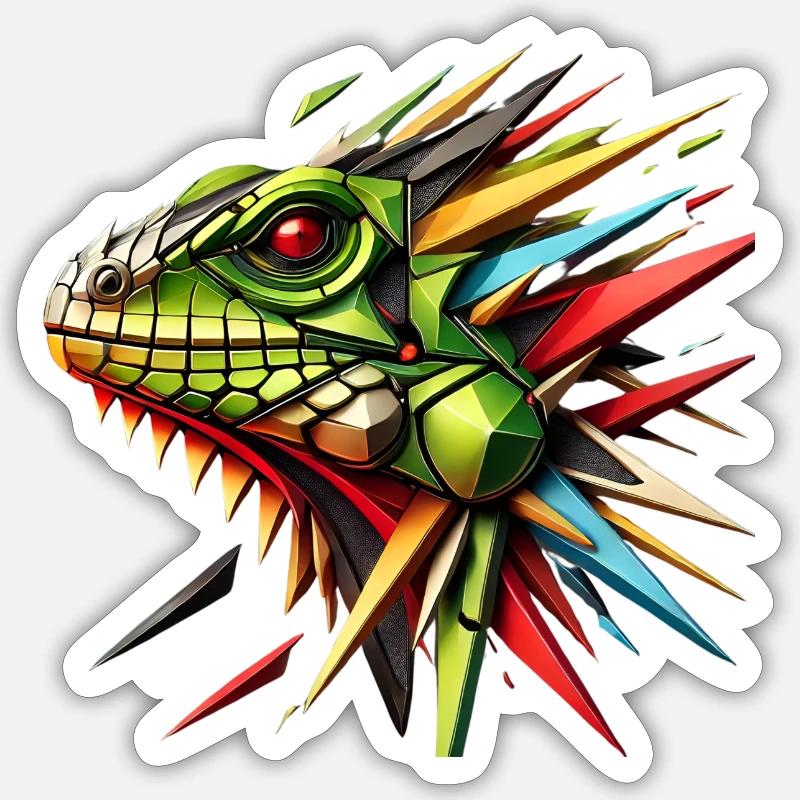 Prisme d'Iguane Sticker taille S (10 x 10 cm)