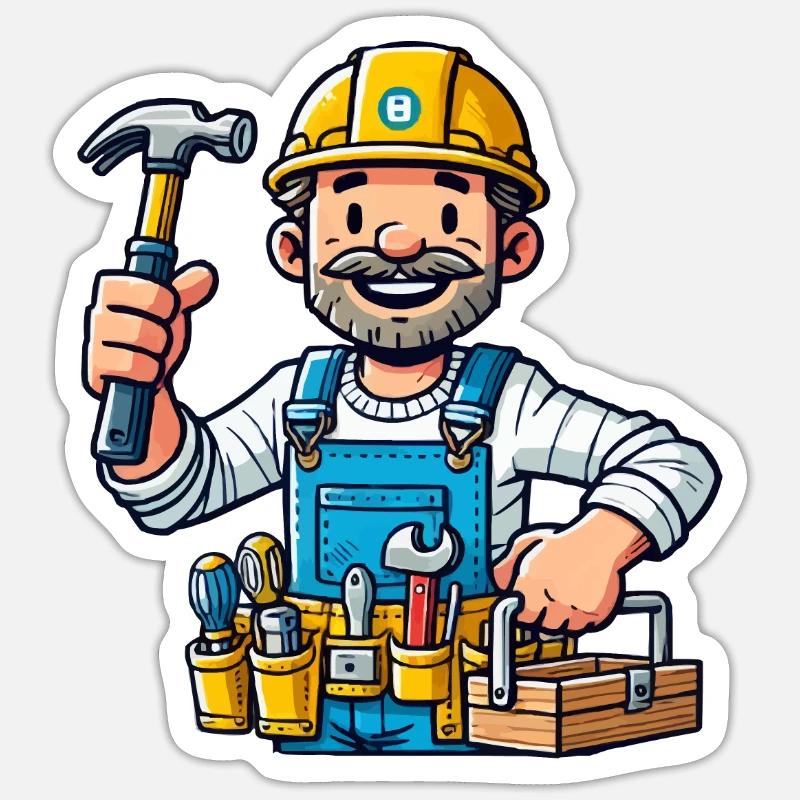 Handwerker Sticker Größe S (10 x 10 cm)