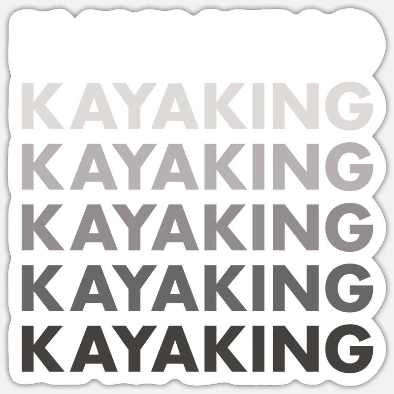 Kayaker Kayaking - Sticker Größe S (10 x 10 cm) - Mattweiß