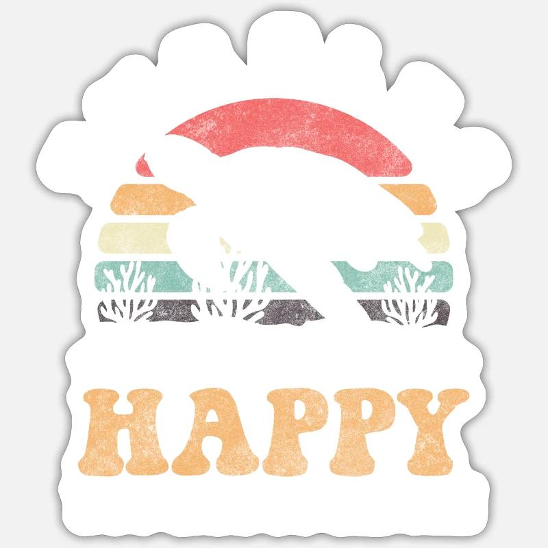 Turtle Sea Creatures Environmentalist Sticker size S (10 x 10 cm)