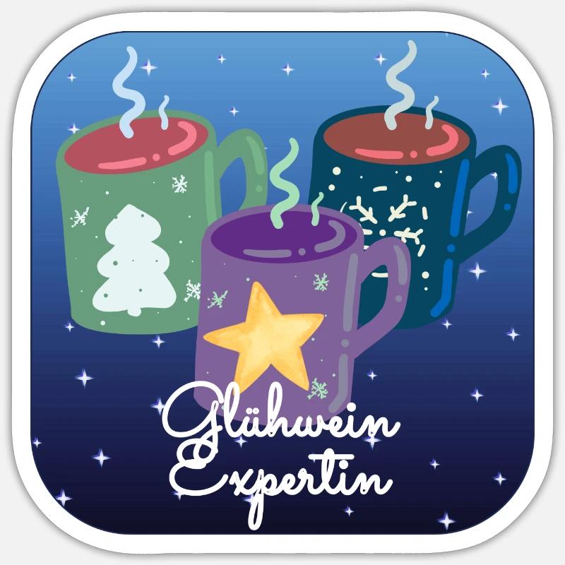 Mulled wine expert Sticker size S (10 x 10 cm)