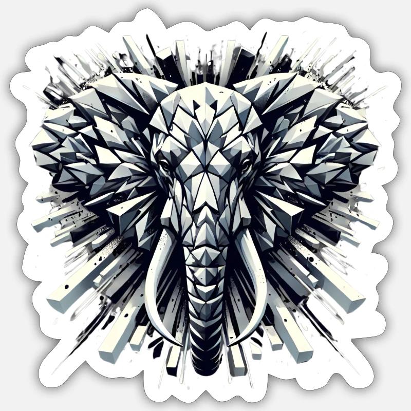 Explosion Majestieuse - Sticker taille S (10 x 10 cm) - blanc mat