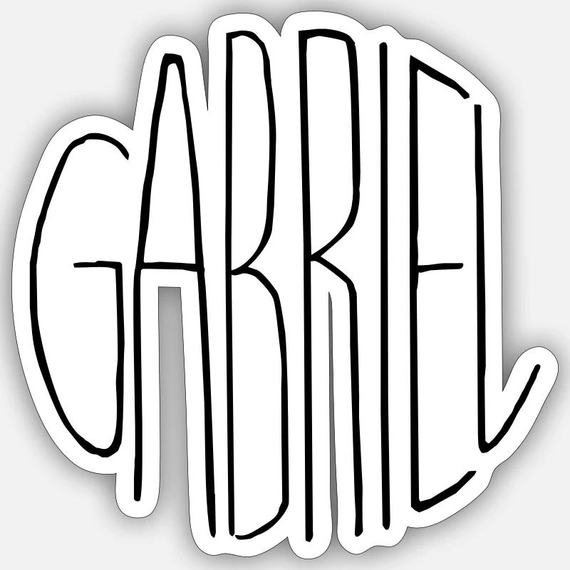 Gabriel - Sticker Größe S (10 x 10 cm) - Mattweiß