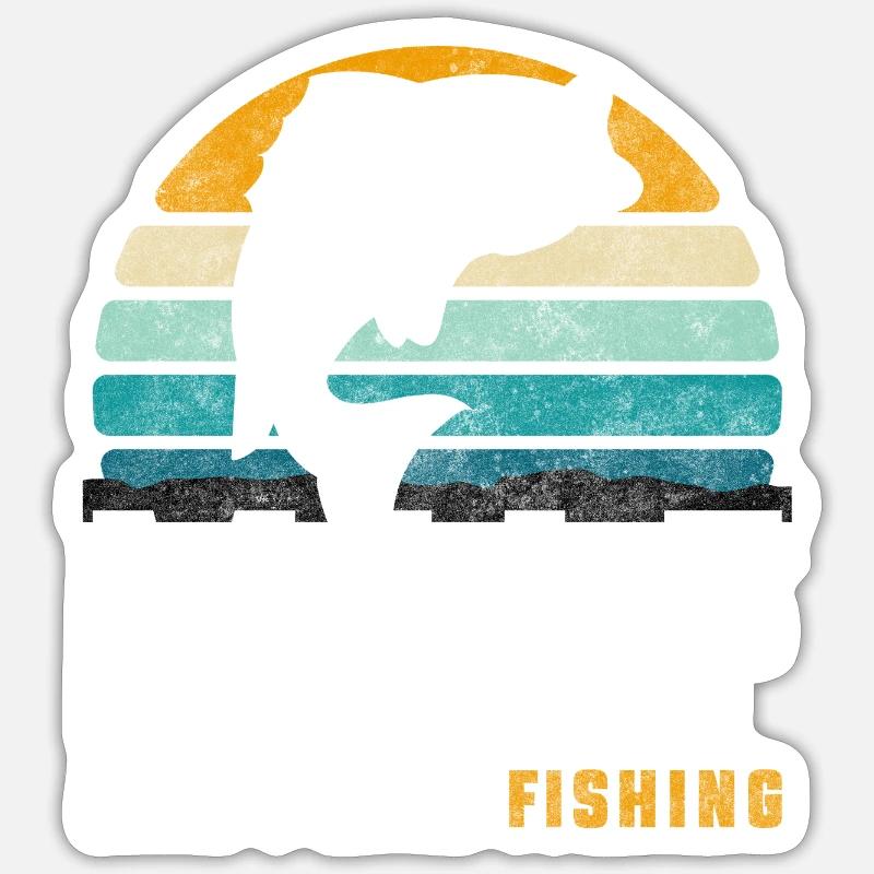 Fischen Hecht Trip Barsch - Sticker Größe S (10 x 10 cm) - Mattweiß