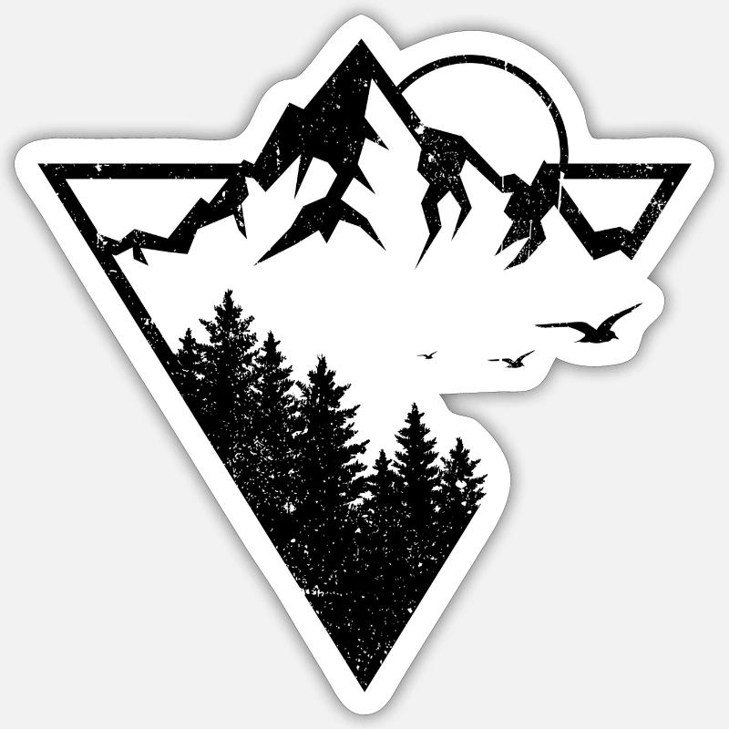 Nature Geometry - Sticker size S (10 x 10 cm) - white matte