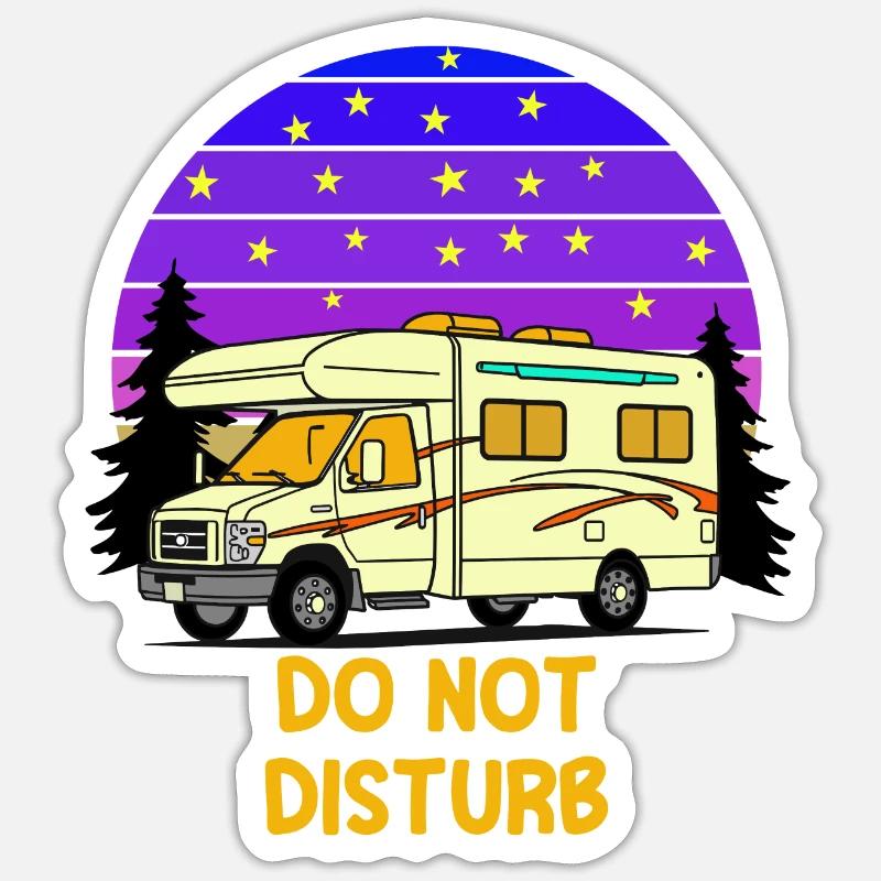 Do Not Disturb Campervan - Sticker size S (10 x 10 cm) - white matte