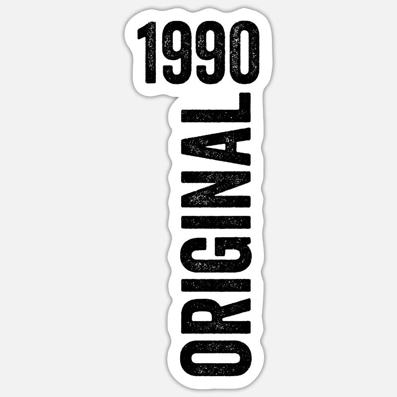1990 Jubiläumsgeschenk 1990 Limitierte Auflage 1990 - Sticker Größe S (10 x 10 cm) - Mattweiß