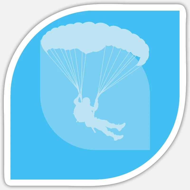 Skydiving Flying - Sticker size S (10 x 10 cm) - white matte