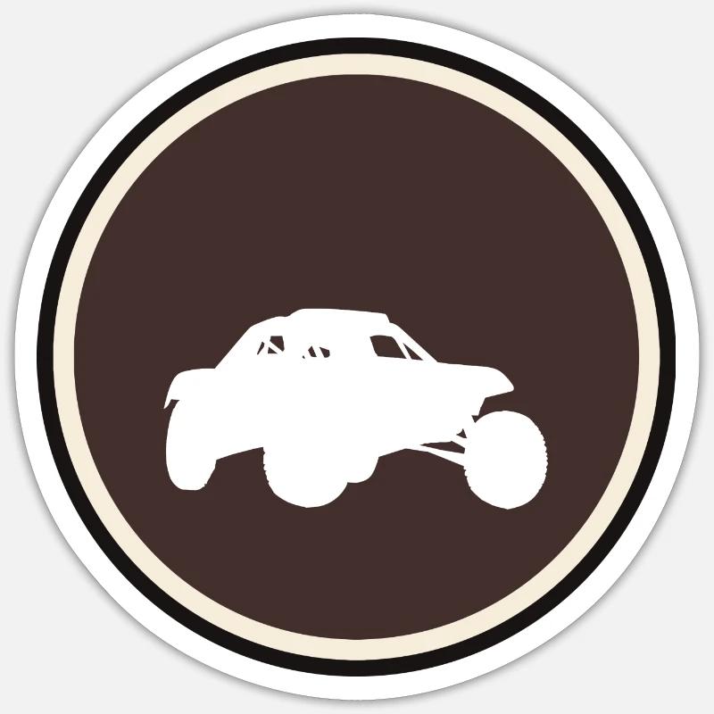 Pilotes d’autocross - Sticker taille S (10 x 10 cm) - blanc mat
