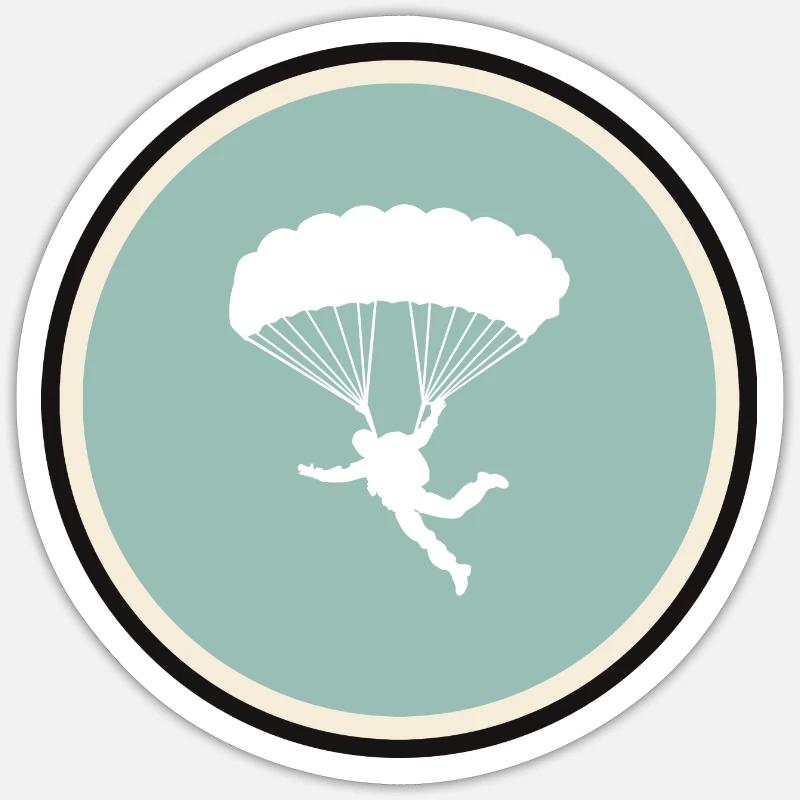Skydiving Skydive Luft Sticker Größe S (10 x 10 cm)