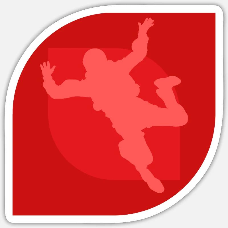 Skydiving Luft - Sticker Größe S (10 x 10 cm) - Mattweiß