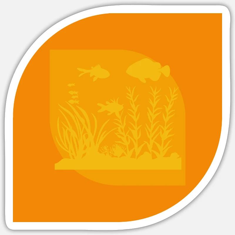 Calmar d’aquarium Sticker taille S (10 x 10 cm)