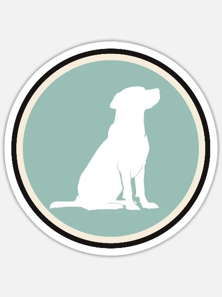Hundetraining Hundeschule Hundeerziehung - Sticker Größe S (10 x 10 cm) - Mattweiß