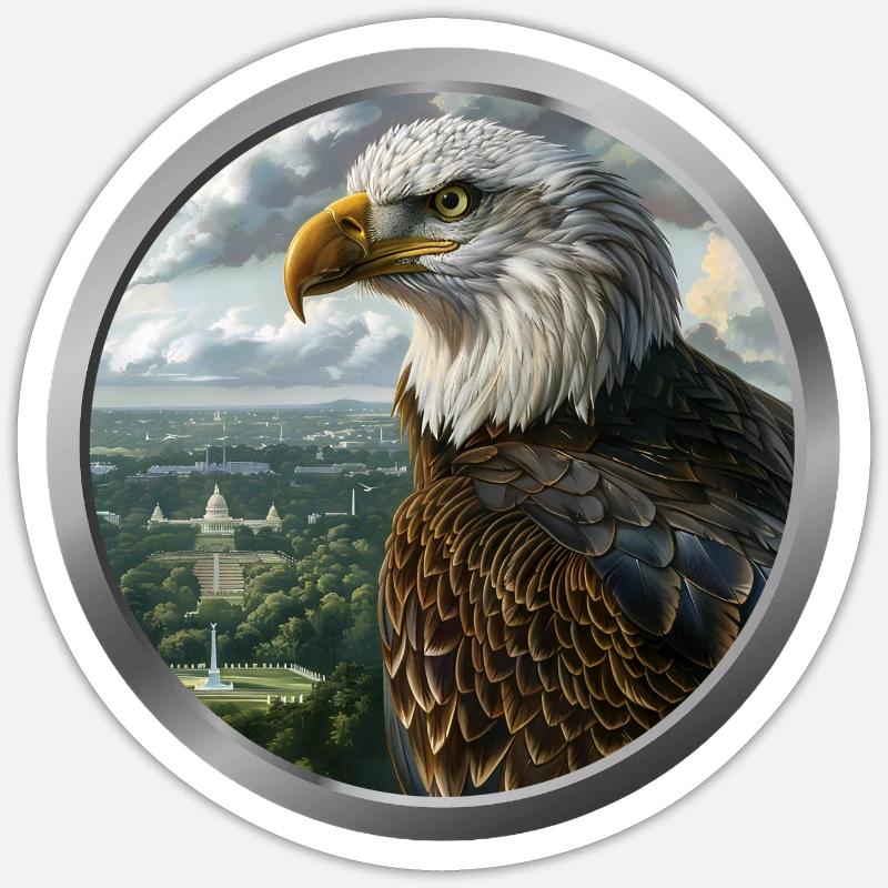 Eagle Animal - 3 - Sticker size S (10 x 10 cm) - white matte