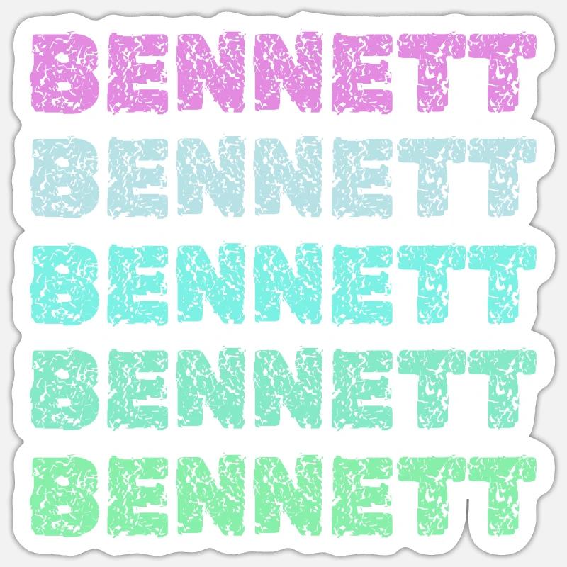 Bennett Bennett - Sticker taille S (10 x 10 cm) - blanc mat
