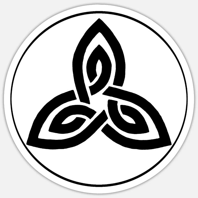 Fleur celte noire Sticker taille S (10 x 10 cm)