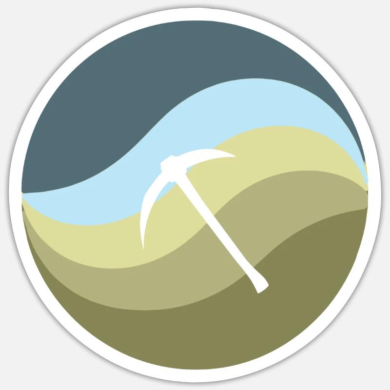 mining miner pickaxe Sticker size S (10 x 10 cm)