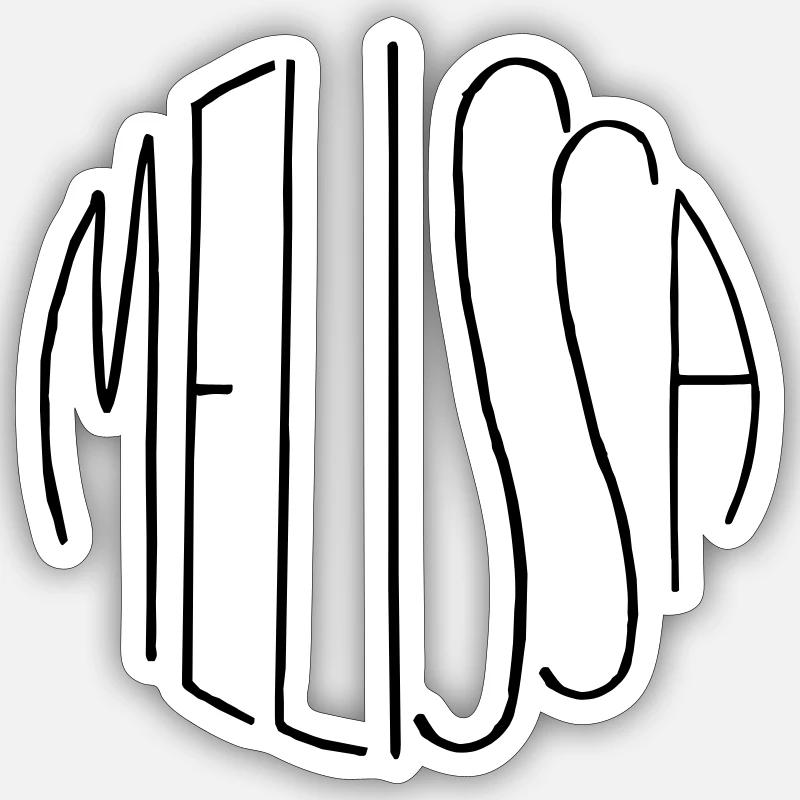 Melissa - Sticker taille S (10 x 10 cm) - blanc mat