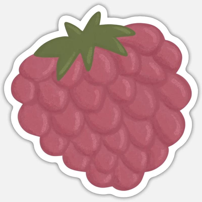 Raspberry - Sticker size S (10 x 10 cm) - white matte