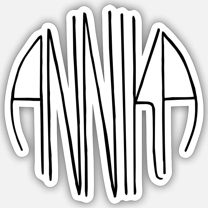 Annika - Sticker taille S (10 x 10 cm) - blanc mat