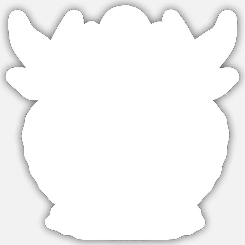 Anker Möwen Logo - Sticker Größe S (10 x 10 cm) - Mattweiß