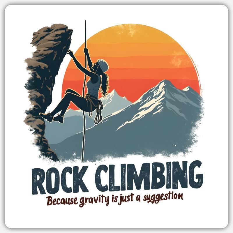 Climbing - Because Gravity Is Just a Suggestion Sticker size S (10 x 10 cm)