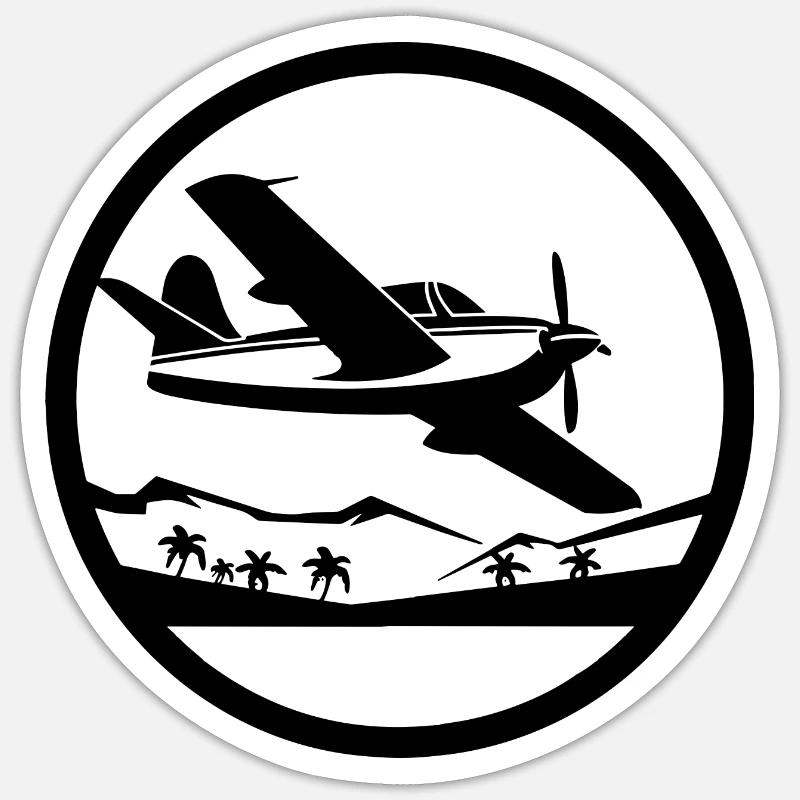 Graphisme d’avion Sticker taille S (10 x 10 cm)