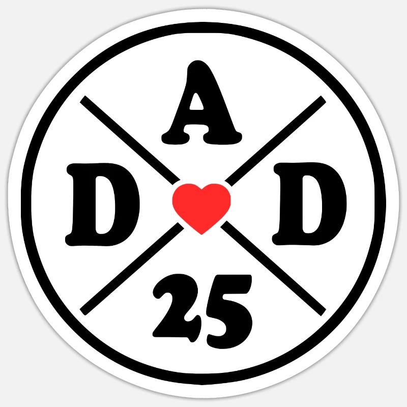 Dad 2025 Sticker Größe S (10 x 10 cm)