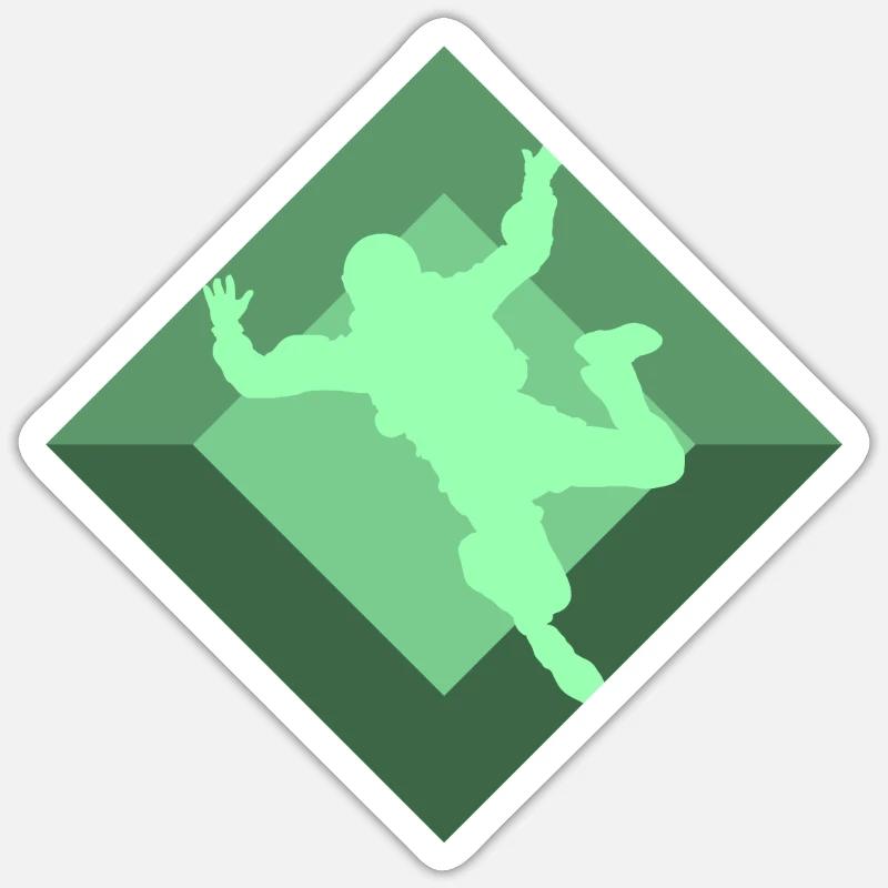 Skydiving Adrenalin Skydive - Sticker Größe S (10 x 10 cm) - Mattweiß