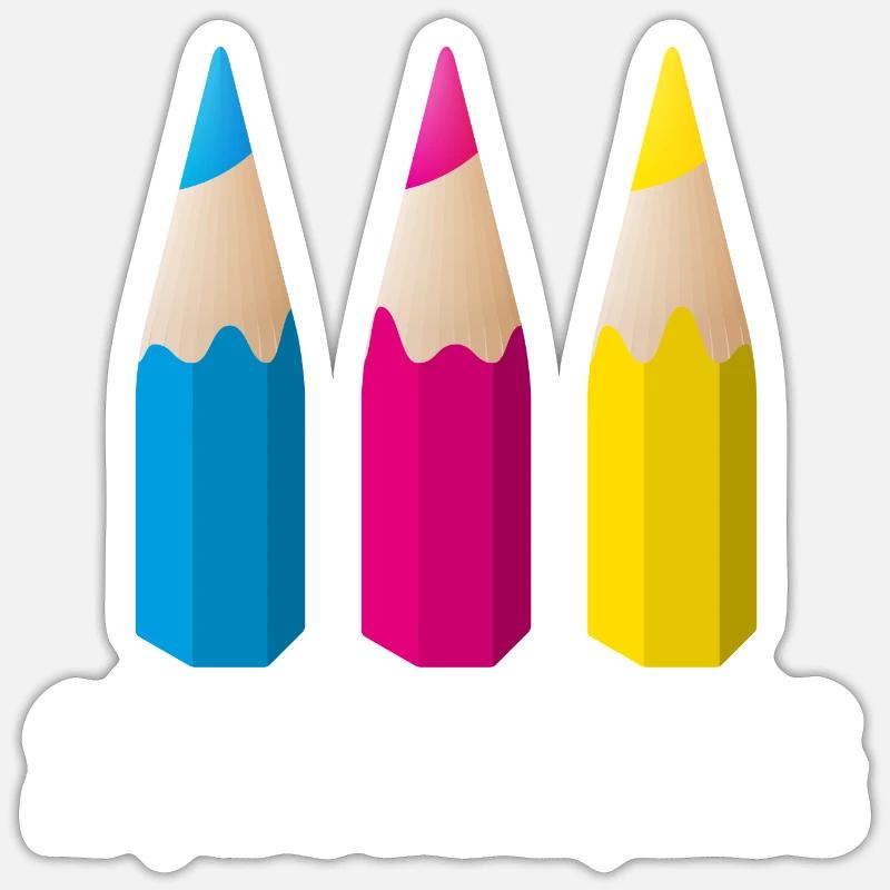 Quadricolor - Plain Text Sticker size S (10 x 10 cm)