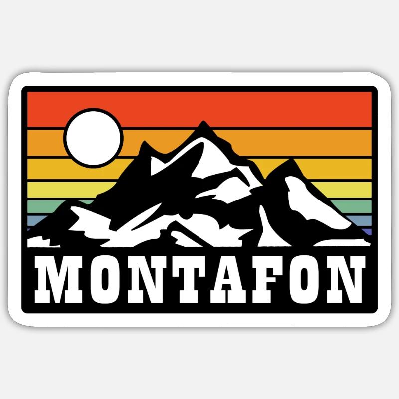 Montafon - Sticker Größe S (10 x 10 cm) - Mattweiß