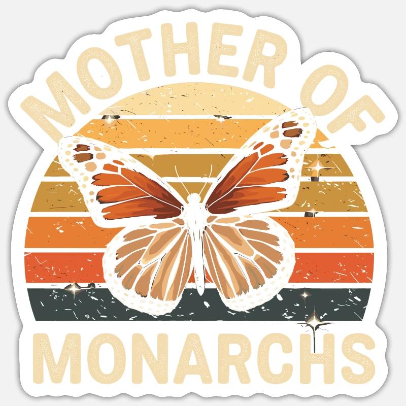Papillon monarque Passion Sticker taille S (10 x 10 cm)
