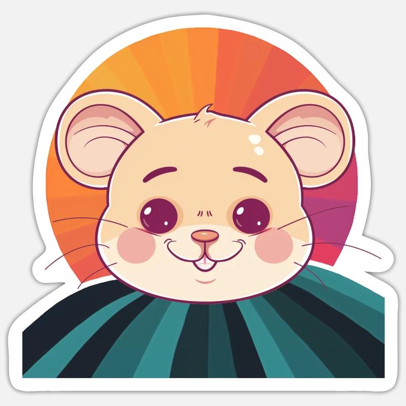 Mice Mouse Teeth Mouse Sticker size S (10 x 10 cm)