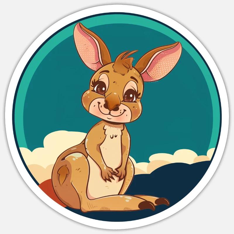 Kaenguru Melbourne Koala - Sticker taille S (10 x 10 cm) - blanc mat