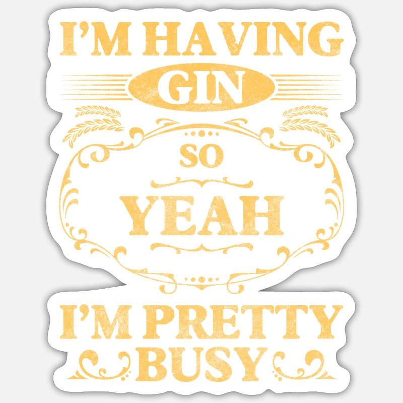 Alkohol Säufer Longsdrinks - Sticker Größe S (10 x 10 cm) - Mattweiß