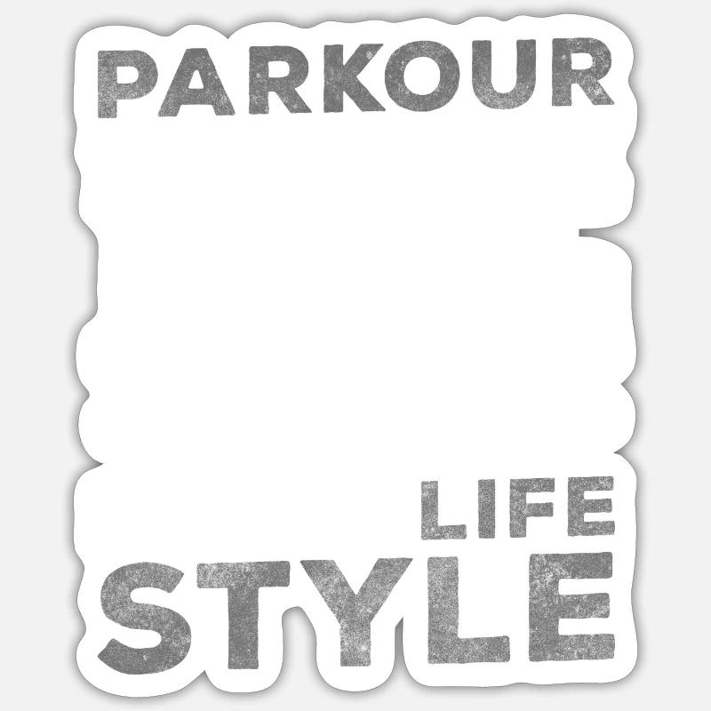 Freerunning Jumping Courage Fast - Sticker size S (10 x 10 cm) - white matte