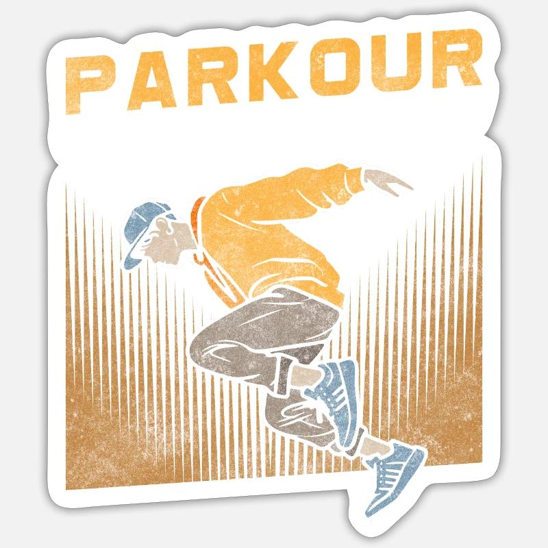Freerunner Springer Underground Fast - Sticker size S (10 x 10 cm) - white matte