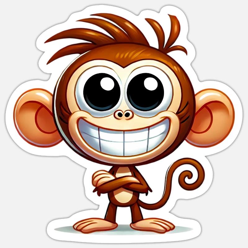 Affe Sticker Größe S (10 x 10 cm)