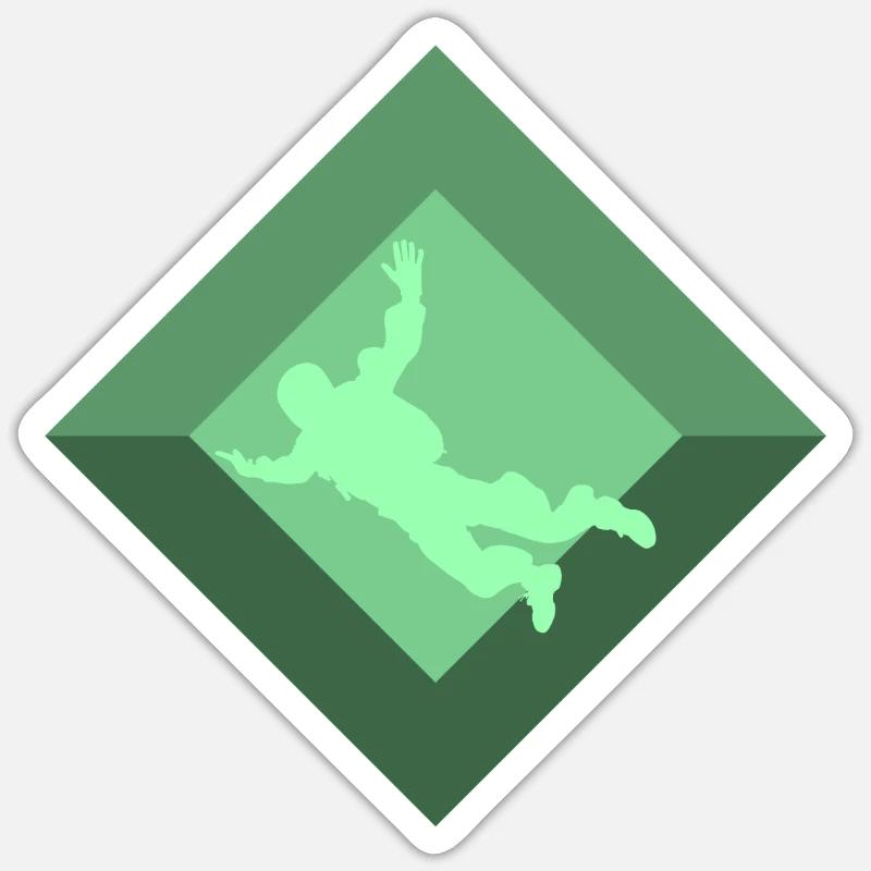Parachuting Paragliding Para - Sticker size S (10 x 10 cm) - white matte