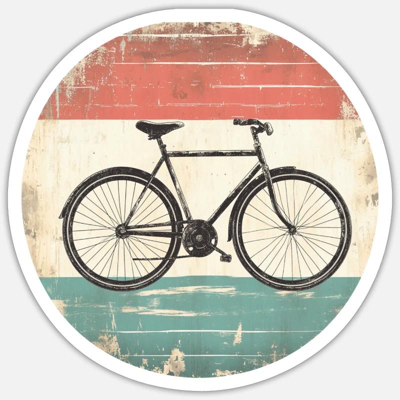 Vélo Rétro Sticker taille S (10 x 10 cm)