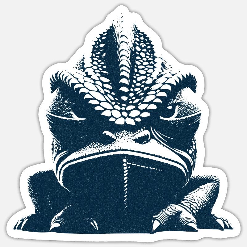 Grumpy Chameleon Sticker size S (10 x 10 cm)