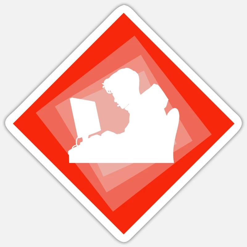 hacker hack - Sticker size S (10 x 10 cm) - white matte