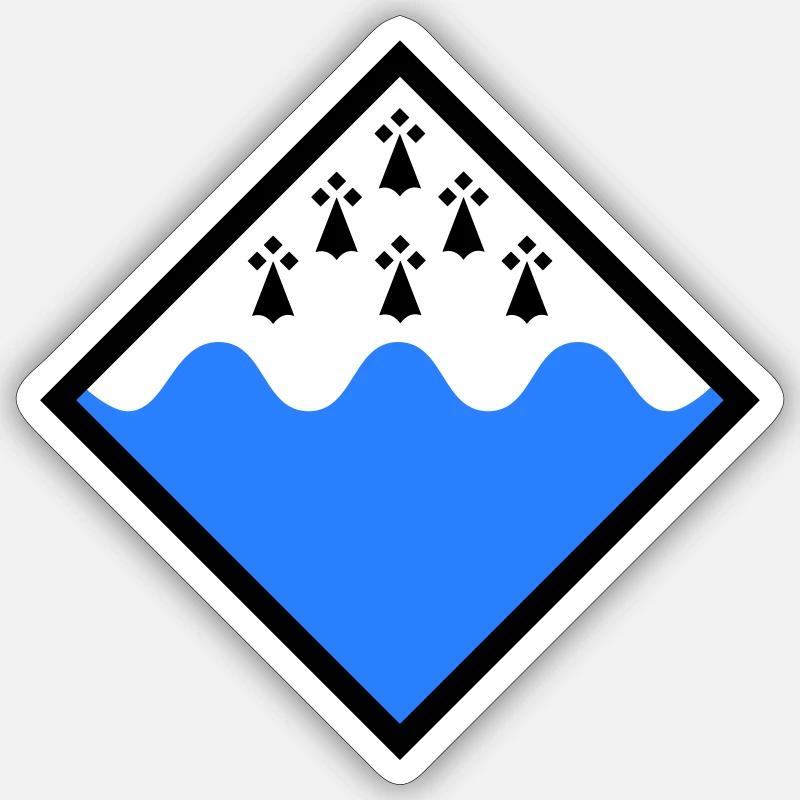 Morbihan - Sticker size S (10 x 10 cm) - white matte