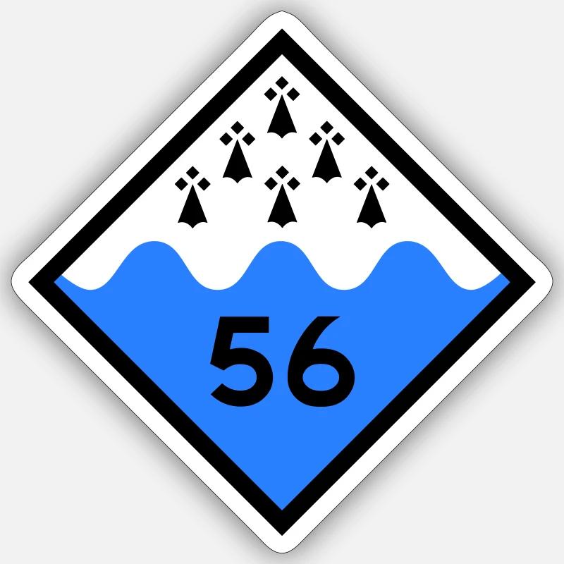 Morbihan - Sticker Größe S (10 x 10 cm) - Mattweiß