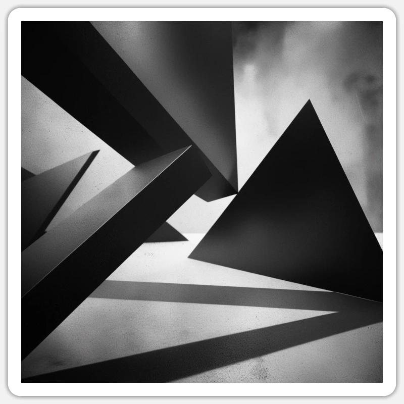 Ciel abstrait - Sticker taille S (10 x 10 cm) - blanc mat