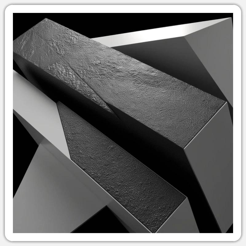 Structured Depth - Sticker Größe S (10 x 10 cm) - Mattweiß