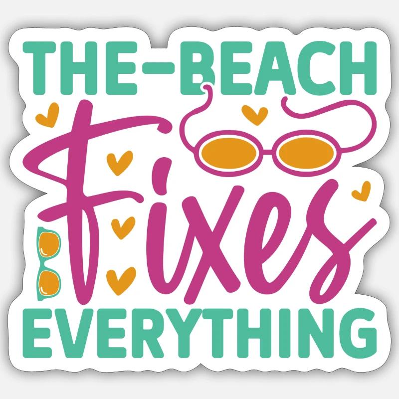 The-Beach-Fixes-Everything Sticker size S (10 x 10 cm)