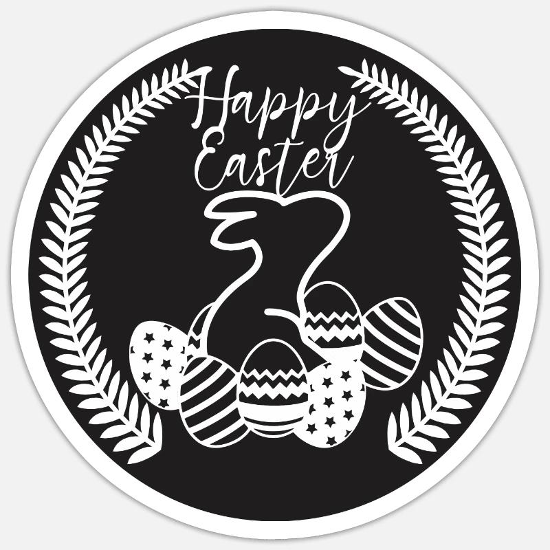 Happy Easter Sticker Größe S (10 x 10 cm)