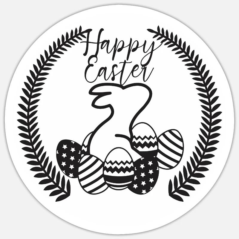Happy Easter Sticker Größe S (10 x 10 cm)