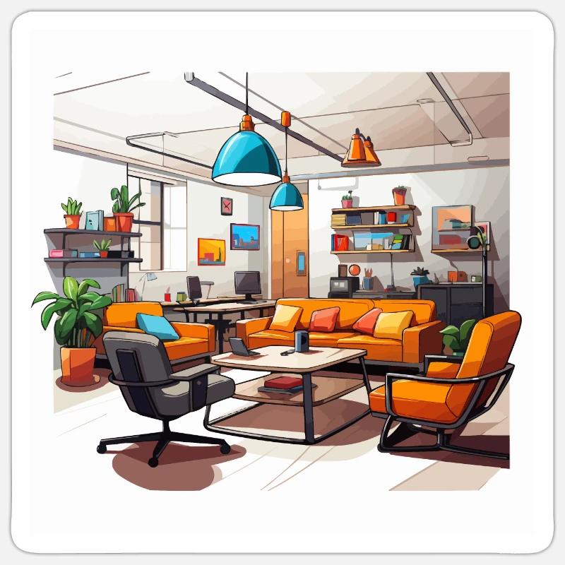 Collaboration dynamique Sticker taille S (10 x 10 cm)